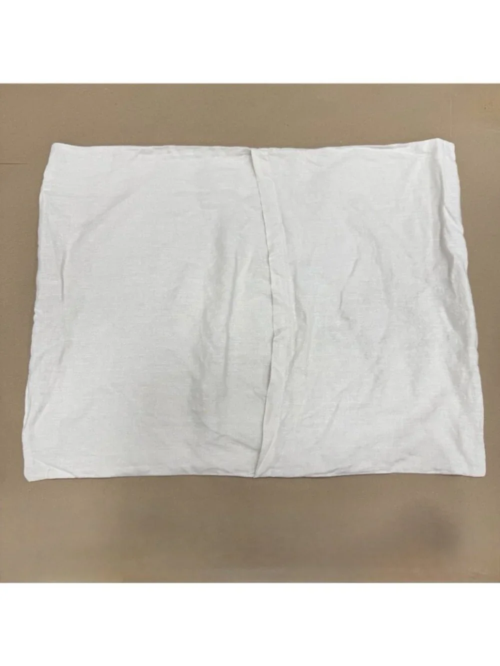 Quince European Linen Pillow Shams - Set of Two - Sand - Standard Size - NEW